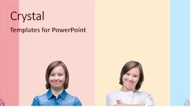  Presentation with down syndrome - Colorful PPT theme enhanced with physically disable - collage of down syndrome woman backdrop and a lemonade colored foreground
