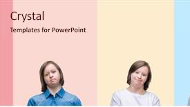  Presentation with stomach disease - Presentation theme having physically disable - collage of down syndrome woman background and a lemonade colored foreground