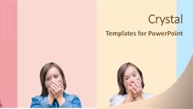  Presentation with down syndrome - Amazing theme having physically disable - collage of down syndrome woman backdrop and a cream colored foreground