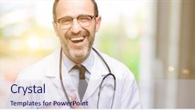  Presentation with facial pain medical man - Slide deck with physician - doctor senior man medical professional background and a sky blue colored foreground