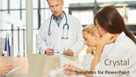  Presentation with medical training - Audience pleasing theme consisting of physician-as-a-speaker backdrop and a lemonade colored foreground