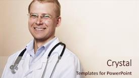  Presentation with friendly - Amazing slide set having physician assistant - portrait of doctor man backdrop and a lemonade colored foreground