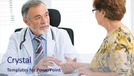  Presentation with physician - Presentation consisting of physician examines the injured hand background and a  colored foreground