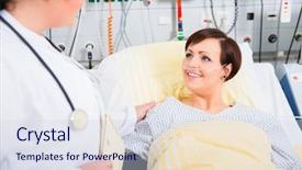  Presentation with intensive care - Cool new theme with physician in intensive medical care backdrop and a sky blue colored foreground