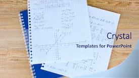  Presentation with geometry - Colorful slide deck enhanced with physics and geometry on copybook backdrop and a sky blue colored foreground