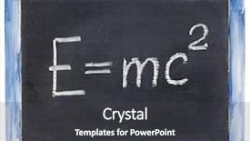  Presentation with einstein - PPT theme with physics education concept - einstein equation background and a dark gray colored foreground
