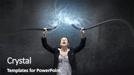  Presentation with electrical cable - Slide deck consisting of zucchini carrots spaghetti view top background and a light gray colored foreground