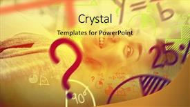  Presentation with maxwells equations - Amazing PPT theme having physics level - maths equations against pretty brunette backdrop and a yellow colored foreground