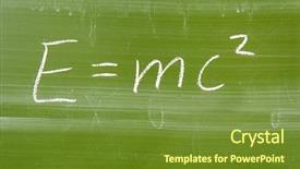  Presentation with mathematical chemistry - Presentation theme having mc - mathematical formula famous e mc background and a tawny brown colored foreground
