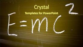  Presentation with well - Slide deck with mc - well-known physical formula specially computer background and a tawny brown colored foreground