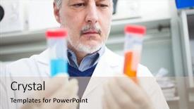  Presentation with laboratory - Presentation consisting of physiology - scientist at work background and a soft green colored foreground