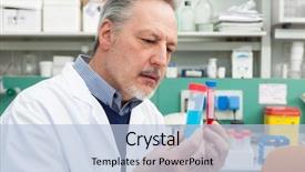  Presentation with test tube laboratory - Colorful PPT theme enhanced with physiology - scientist holding a test tube backdrop and a light blue colored foreground