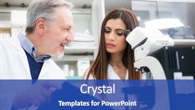  Presentation with laboratory - PPT layouts enhanced with physiology - scientists at work background and a ocean colored foreground