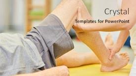  Presentation with alternative medicine - Cool new slides with physiotherapist-treats-knee-joint backdrop and a lemonade colored foreground