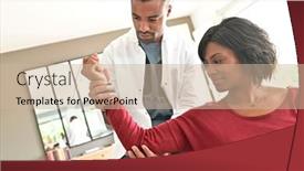  Presentation with physiotherapist - Cool new presentation theme with physiotherapist-working-with-patient backdrop and a soft green colored foreground