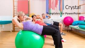  Presentation with physical exercises - Theme having physiotherapy doing physical exercises background and a lemonade colored foreground