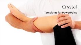  Presentation with physiotherapy - Slide deck enhanced with physiotherapy exercise - picture of a physio therapist background and a sky blue colored foreground