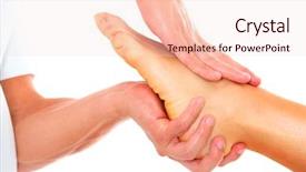  Presentation with massage therapist - Amazing PPT theme having august - word hanging on the ropes backdrop and a shamrock green colored foreground