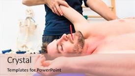  Presentation with pulmonary - Cool new theme with physiotherapy taking pulmonary function backdrop and a coral colored foreground