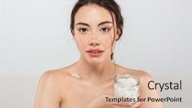  Presentation with sea glass - Theme having phytotherapie - beauty portrait of a pretty background and a lemonade colored foreground