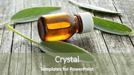  Presentation with phytotherapie - PPT layouts enhanced with phytotherapie - bottle of essential sage oil background and a seafoam green colored foreground