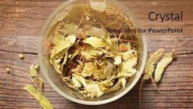  Presentation with phytotherapie - Amazing presentation theme having phytotherapie - dried linden flower backdrop and a coral colored foreground