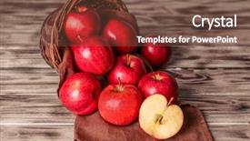  Presentation with red apple tree - PPT layouts with phytotherapie - wicker basket with fresh red background and a  colored foreground
