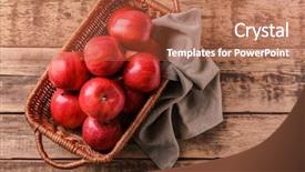  Presentation with red apple tree - Presentation design enhanced with phytotherapie - wicker basket with fresh red background and a red colored foreground