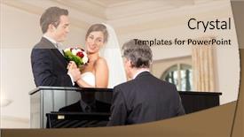  Presentation with waltz - Colorful PPT layouts enhanced with pianist is playing a waltz backdrop and a soft green colored foreground