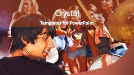  Presentation with night club - Slide set featuring piano concert - musical group playing in night background and a  colored foreground