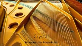  Presentation with musical instrument - Theme having piano-deck-close-view-chords background and a gold colored foreground