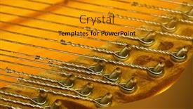  Presentation with musical instrument - Presentation design with piano-deck-close-view-chords background and a gold colored foreground