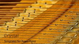  Presentation with musical instrument - Presentation consisting of piano-deck-close-view-chords background and a gold colored foreground