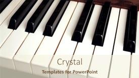  Presentation with piano keyboard - Slides enhanced with piano keyboard background and a cream colored foreground