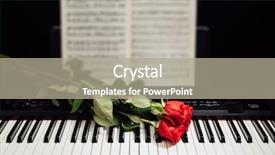  Presentation with electronic music - Audience pleasing presentation consisting of electronic award - red roses on piano keys backdrop and a mint green colored foreground