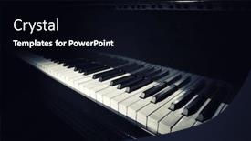  Presentation with piano - Presentation featuring piano-keys-closeup background and a black colored foreground