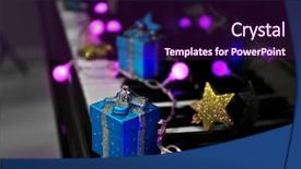  Presentation with musical instruments piano keys and - Beautiful presentation theme featuring piano keys with christmas decorations backdrop and a  colored foreground