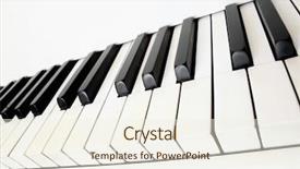  Presentation with piano - Amazing PPT layouts having synth - piano keys backdrop and a cream colored foreground