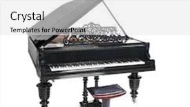  Presentation with piano - Amazing slide deck having piano-on-white-background backdrop and a light gray colored foreground