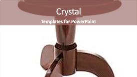  Presentation with piano - Audience pleasing PPT theme consisting of piano stool isolated on white backdrop and a coral colored foreground