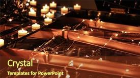  Presentation with christmas candles - Cool new presentation with piano with christmas lights backdrop and a tawny brown colored foreground