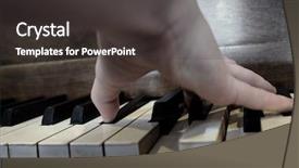  Presentation with piano black white - Audience pleasing presentation theme consisting of piano with ebony and ivory backdrop and a dark gray colored foreground