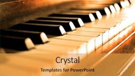  Presentation with piano black white - Presentation theme enhanced with piano with ebony and ivory background and a gold colored foreground