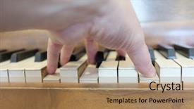  Presentation with piano black white - Theme enhanced with piano with ebony and ivory background and a coral colored foreground