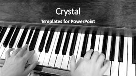  Presentation with piano black white - PPT theme enhanced with piano with ebony and ivory background and a dark gray colored foreground