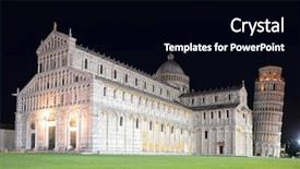  Presentation with tower - Slide deck consisting of piazza dei miracoli in pisa background and a black colored foreground