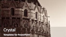  Presentation with church - Presentation theme consisting of piazza dei miracoli with church background and a  colored foreground