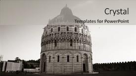  Presentation with church - PPT layouts featuring piazza dei miracoli with church background and a  colored foreground