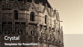  Presentation with black church - Cool new PPT layouts with piazza dei miracoli with church backdrop and a  colored foreground