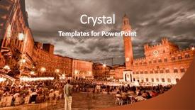  Presentation with tuscany - Audience pleasing theme consisting of piazza del combo siena tuscany backdrop and a coral colored foreground